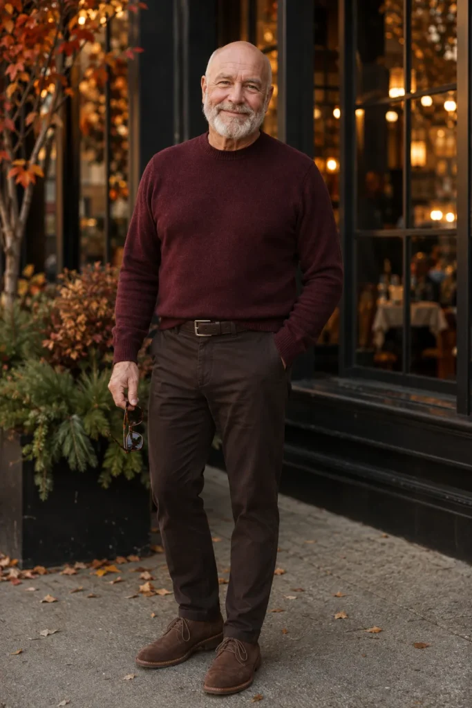 photograph of a completely different 70-year-old bald man with a wide oval face, fair warm skin, light blue eyes, full neatly groomed white beard