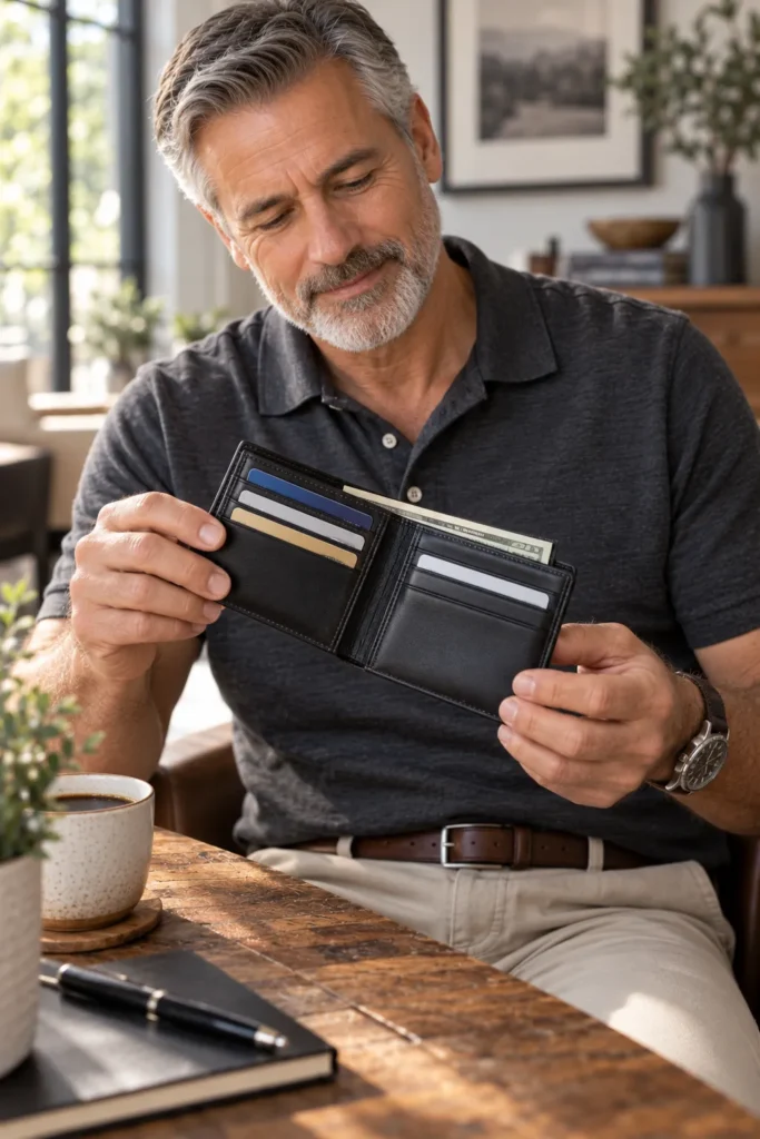 photograph featuring a mature man around 60 with short grey hair and a neatly trimmed beard