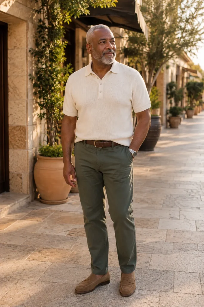 photograph of a completely different 65-year-old plus-size man with a long oval face