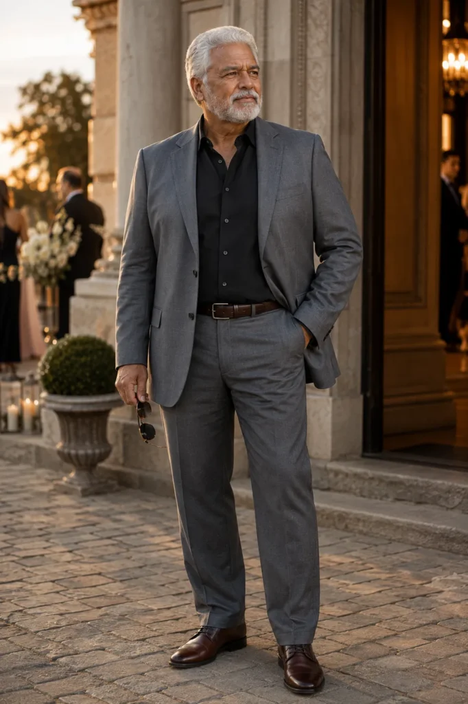 photograph featuring a completely different 79-year-old big and tall man with a distinguished square face