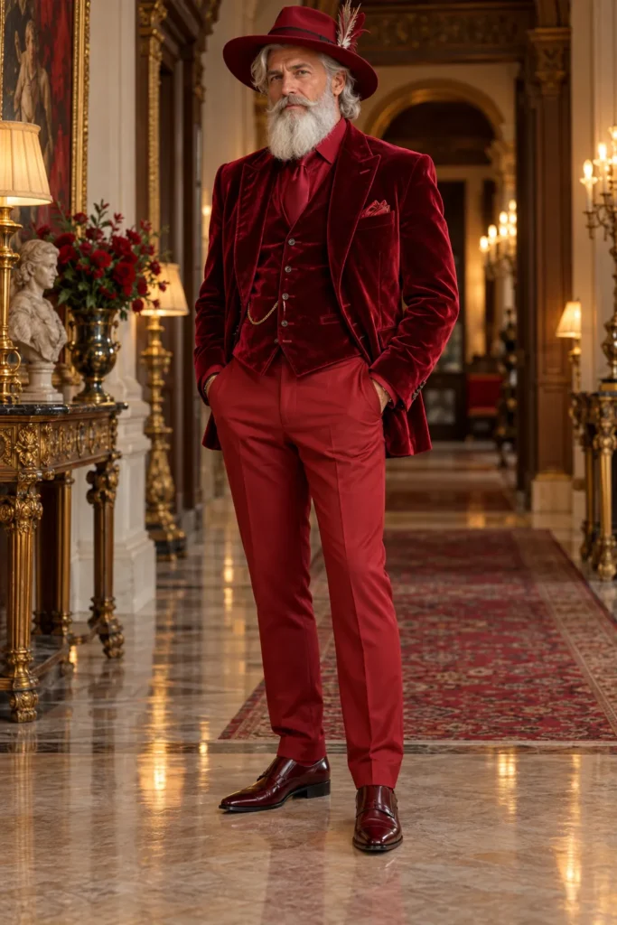 Red Velvet Gentleman Suit