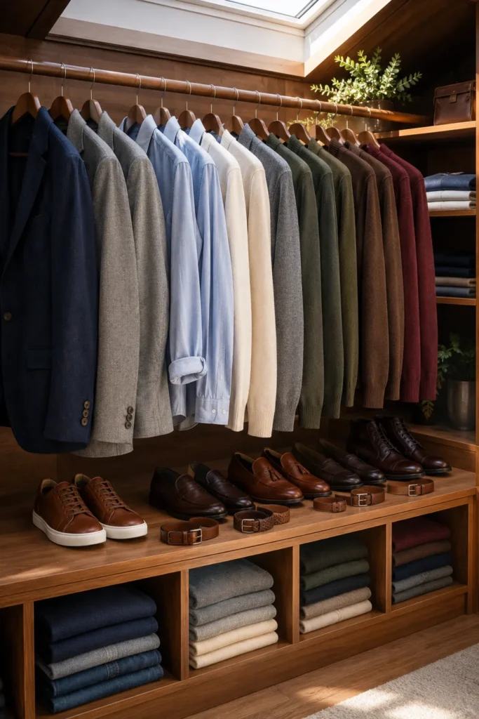 photo representing clean, classic color choices for men's outfits over 50