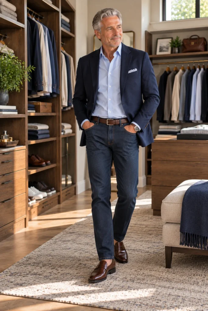 photo representing confident, age-appropriate menswear after 50