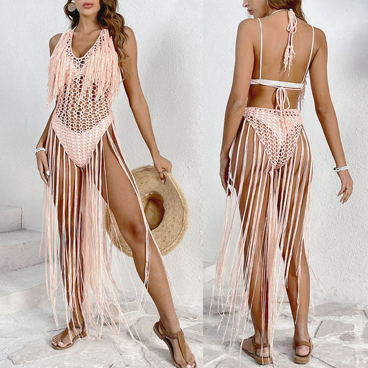 Beach Hand Crocheted Tassel Vacation Dress