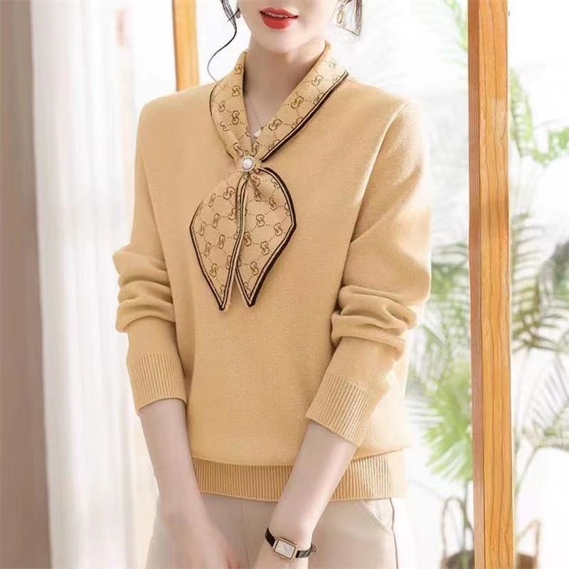 Autumn And Winter Loose Belly-covering Shirt Top Mother's Sweater