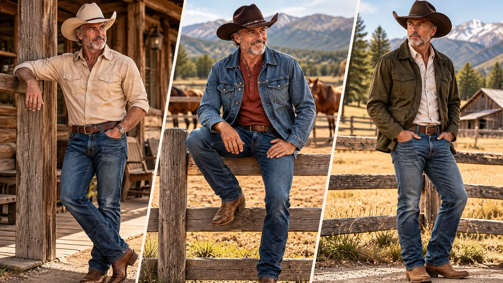 12 Men’s Western Cowboy Style Outfits Over 50 That Feel Authentic