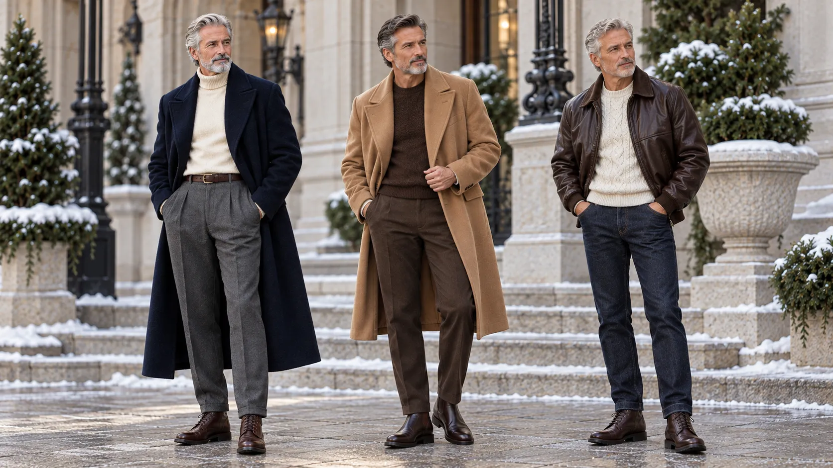12 Winter Outfits With 80s Luxury Vibes for Men Over 50