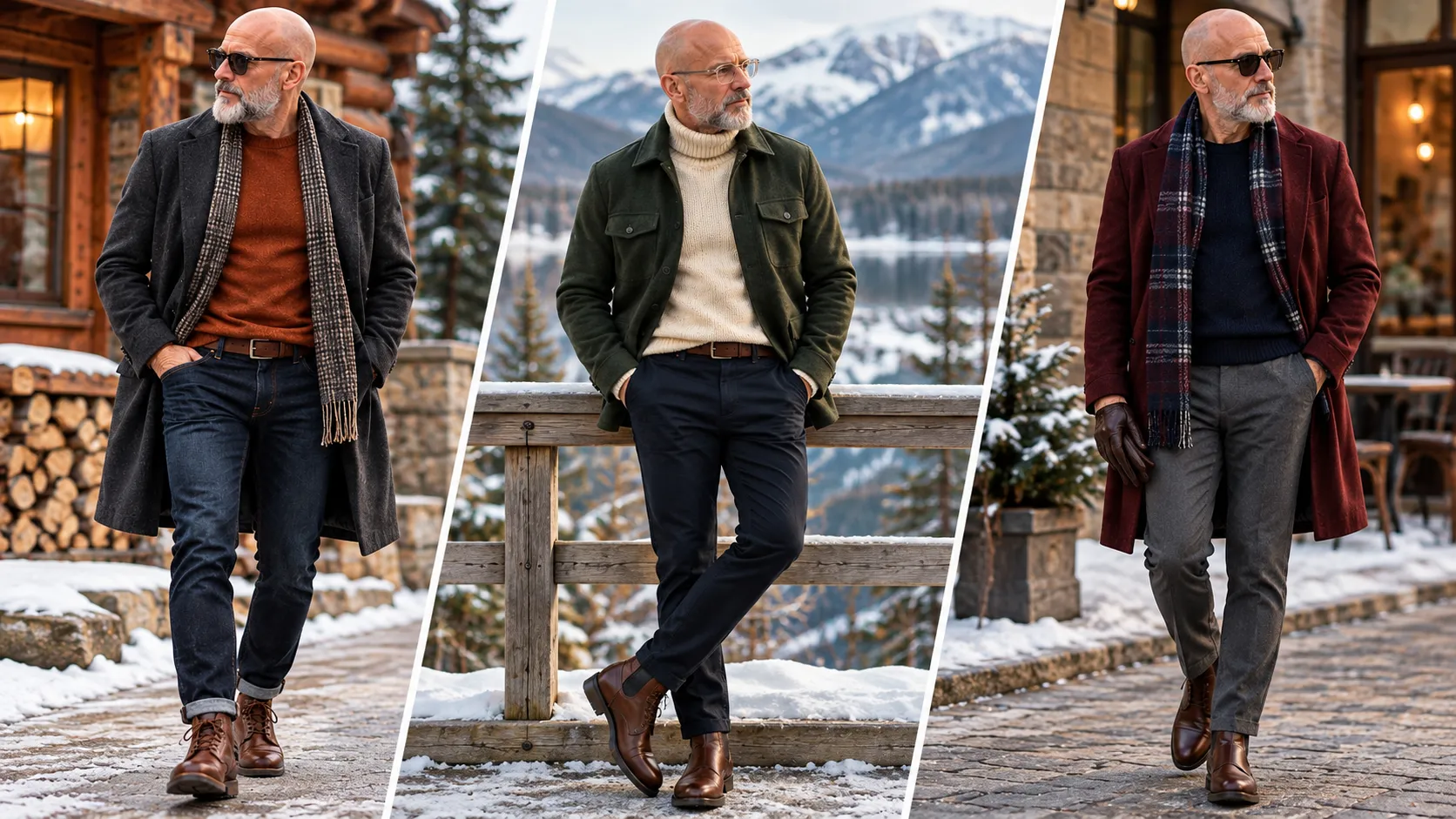 13 Winter Outfits for Bald Men Over 50: Beanies, Coats, and Layering Ideas